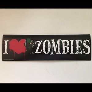 I LOVE ZOMBIES FRIDGE, CAR MAGNET